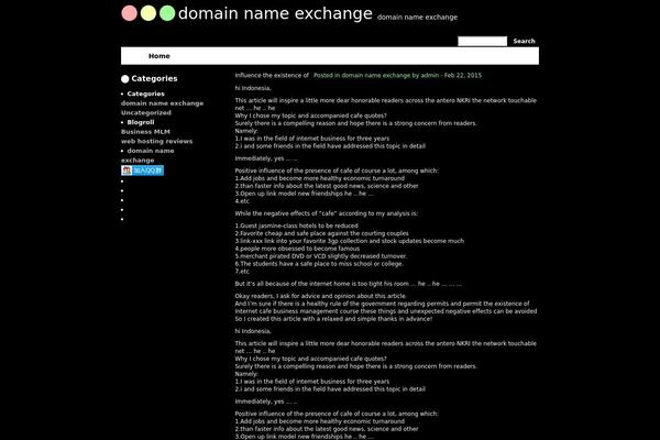 WordPress website example screenshot