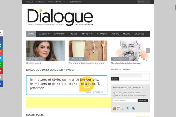 dialoguereview.com site used Magazon Wp