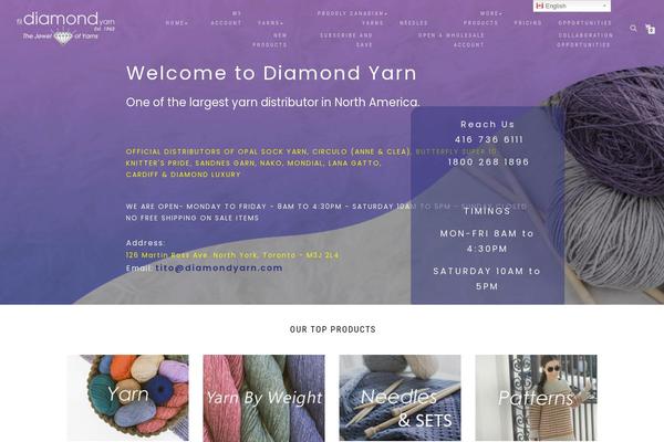 diamondyarn.ca site used Shop-isle-child-theme