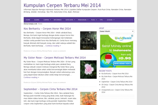 Twenty Fifteen theme site design template sample
