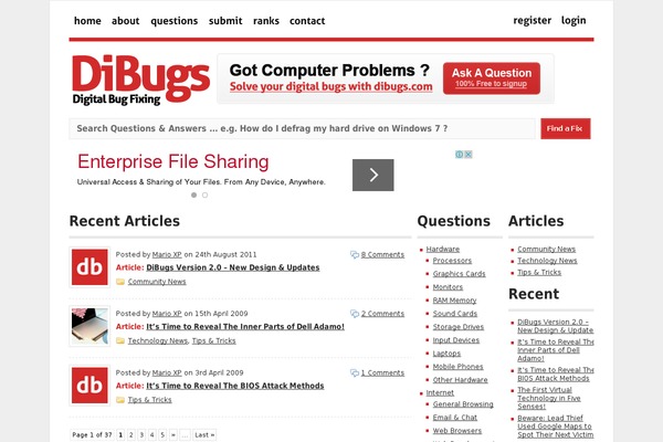 dibugs.com site used C9-articles-answers