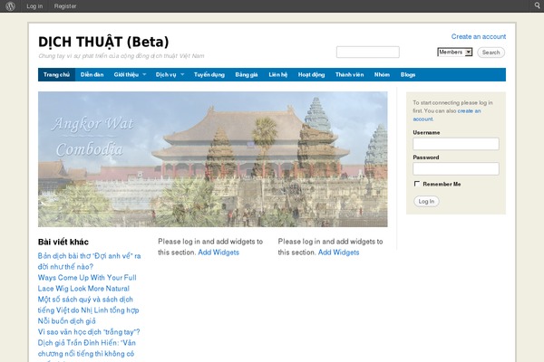dichthuat.com site used Buddybase