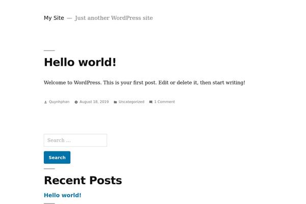 Twenty Nineteen theme site design template sample