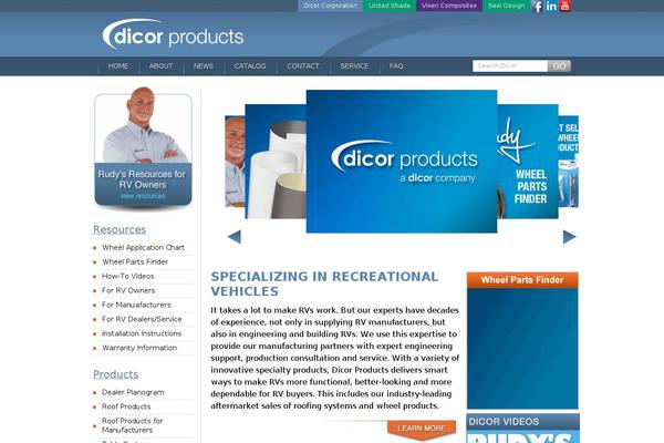 dicorproducts.com site used Dicor-products-divi