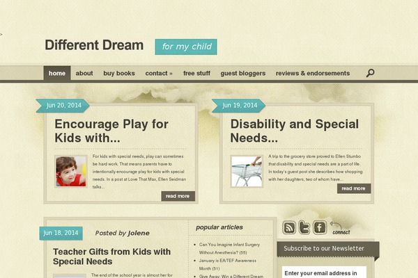 differentdream.com site used Divi-child-by-the-virtual-visionary
