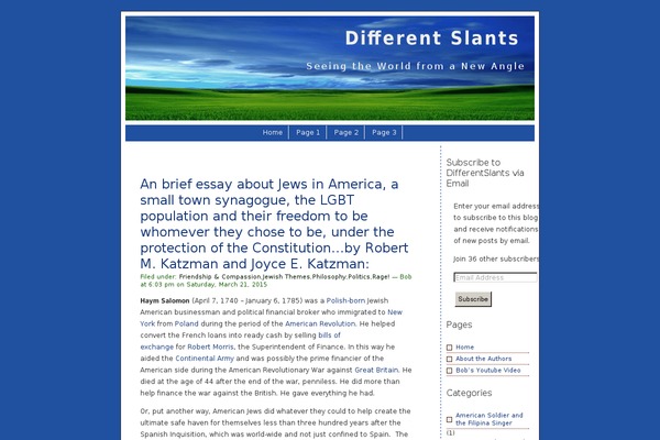 differentslants.com site used Bluehorizon