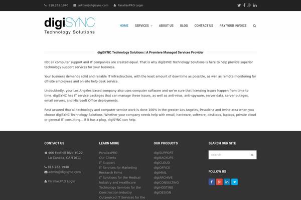 Total theme site design template sample