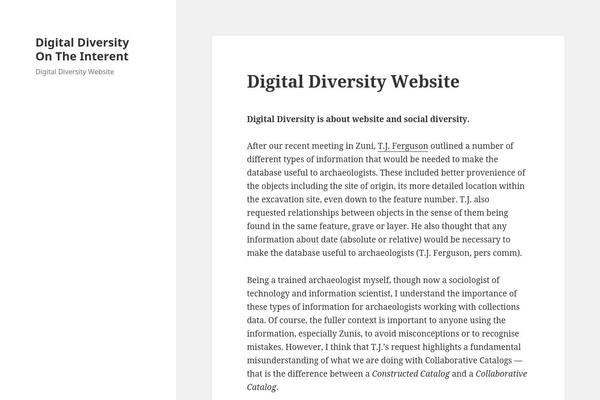 Twenty Fifteen theme site design template sample
