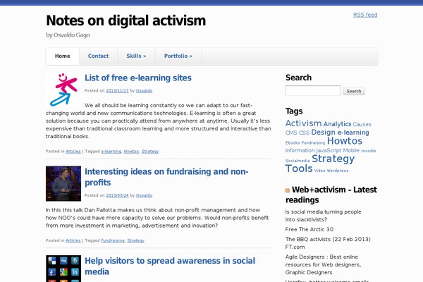 digitalactivist.net site used Smpl Skeleton