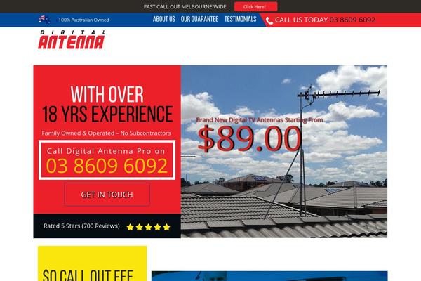 Antenna theme site design template sample