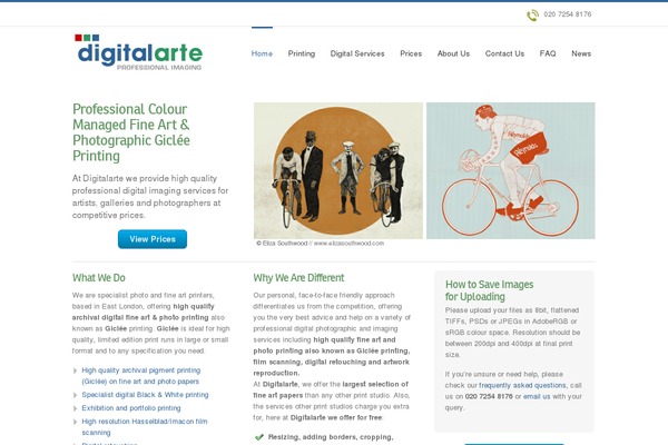 WordPress website example screenshot