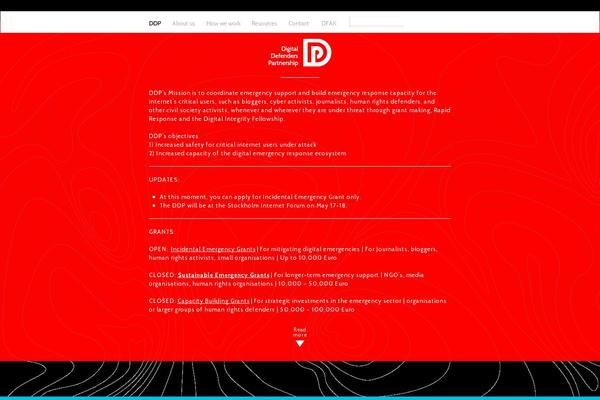 digitaldefenders.org site used Ddp