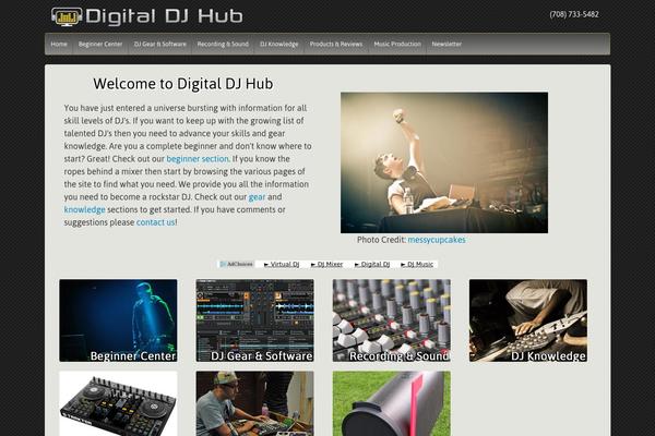 DJ theme site design template sample