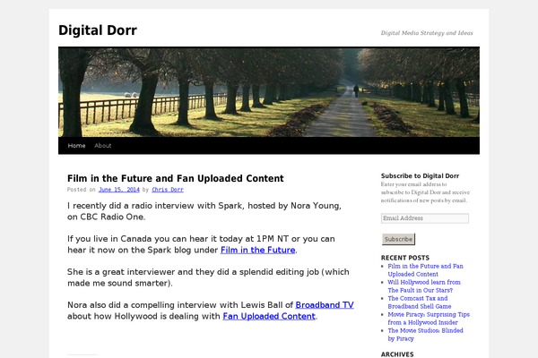 Twenty Ten theme site design template sample