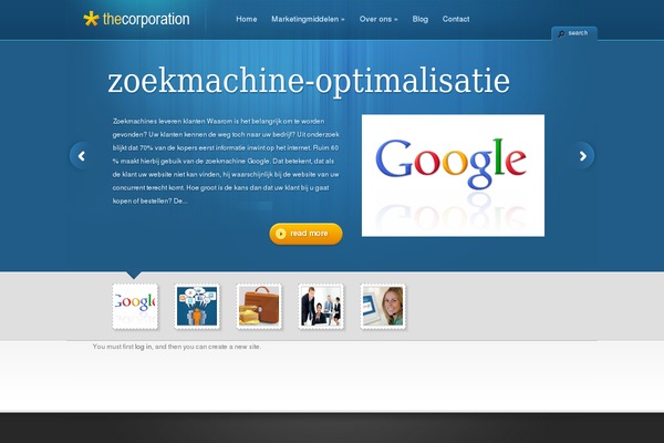 TheCorporation theme site design template sample
