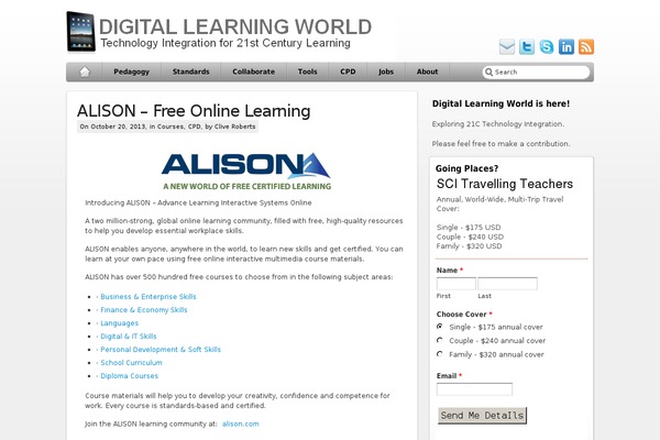 digitallearningworld.com site used iBlog