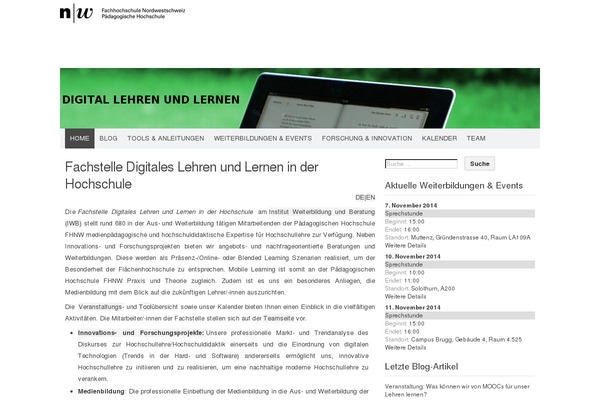digitallernen.ch site used Codium Extend