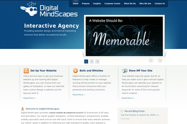 Bluelight theme site design template sample