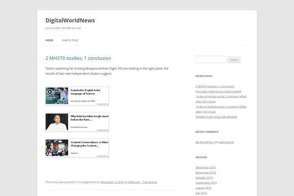 Twenty Twelve theme site design template sample