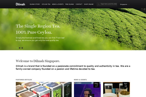 dilmah.sg site used Dilmah-country