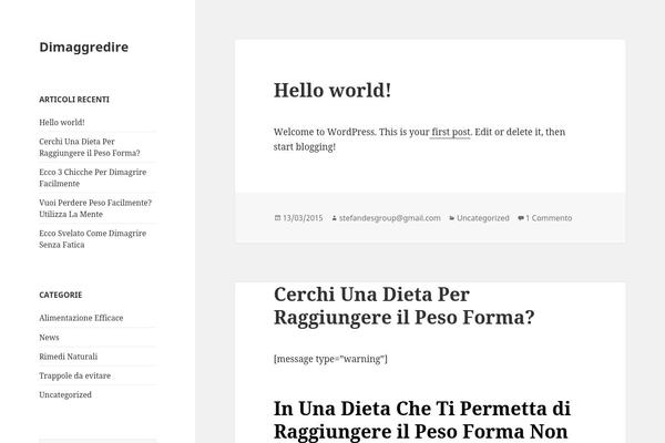 Twenty Fifteen theme site design template sample