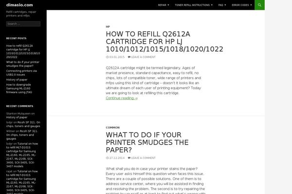 Twenty Fourteen theme site design template sample