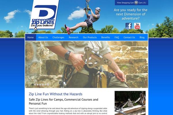 dimensionziplines.com site used Zipline