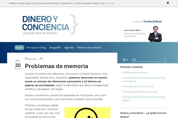 dineroyconciencia.es site used Triodos-theme