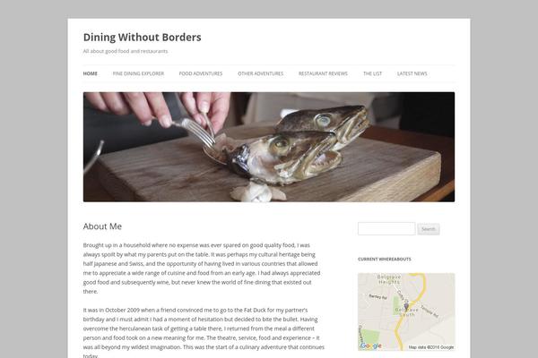 diningwithoutborders.com site used Twenty Twelve