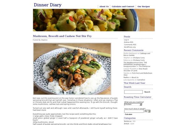 dinnerdiary.org site used Pmode-10