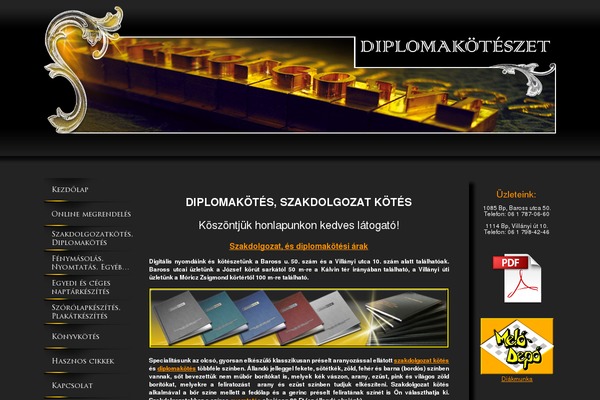 diplomakoteszet.hu site used Diplomakoteszet