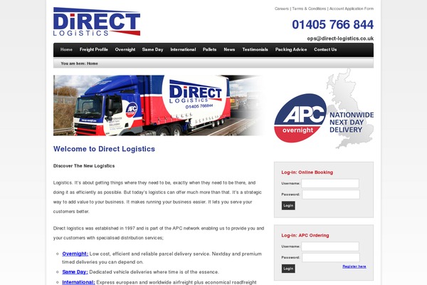 Logistics theme site design template sample