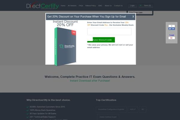 directcertify.com site used Hostnative