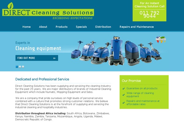 directcleaningsolutions.co.za site used Dcs