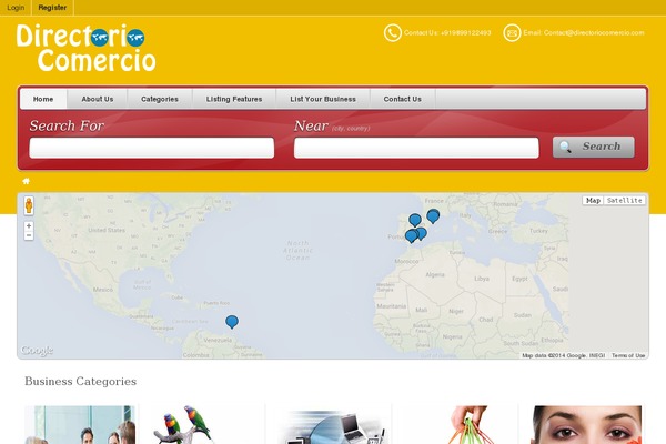Vantage theme site design template sample
