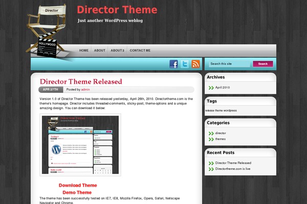 directortheme.com site used Director
