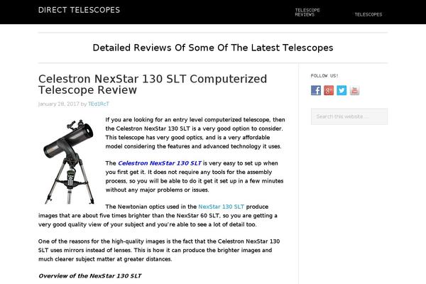 directtelescopes.com site used Eleven40 Pro