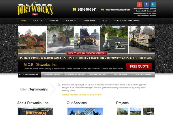 dirtworkscapecod.com site used Dirtworks