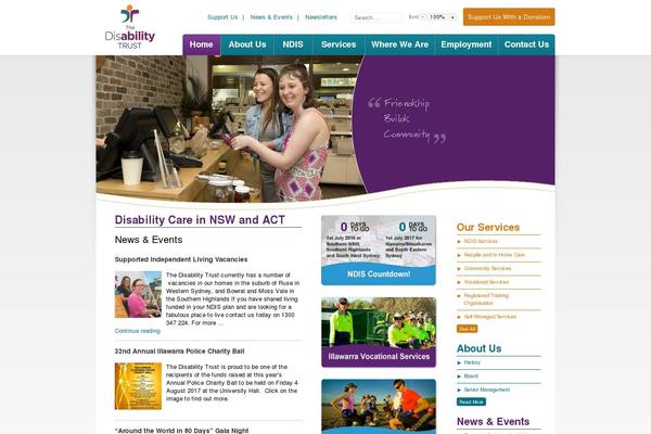 disabilitytrust.org.au site used Disability