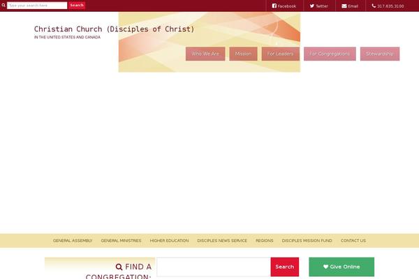 disciples.org site used Disciples-of-christ-theme