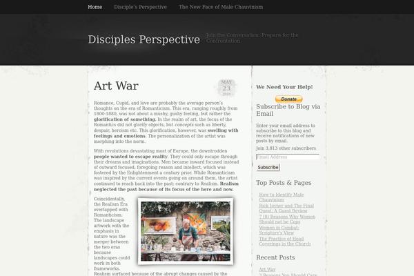 disciplesperspective.com site used Elegant Grunge
