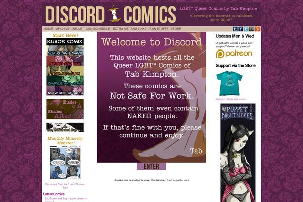 discordcomics.com site used ComicPress