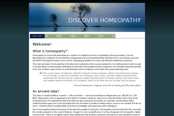 discoverhomeopathy.co.uk site used Dhnp10