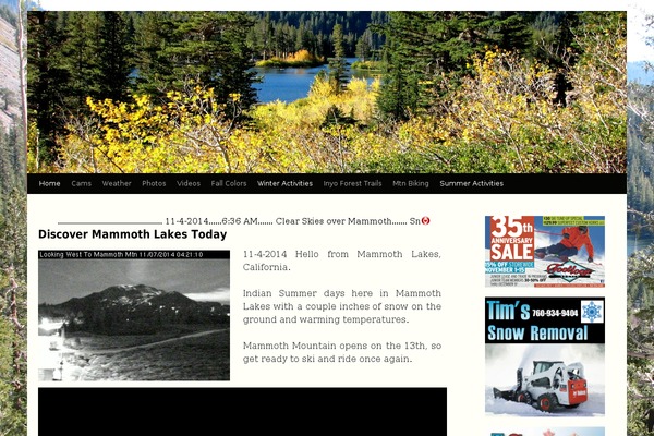 discovermammoth.com site used Twenty_ten_child