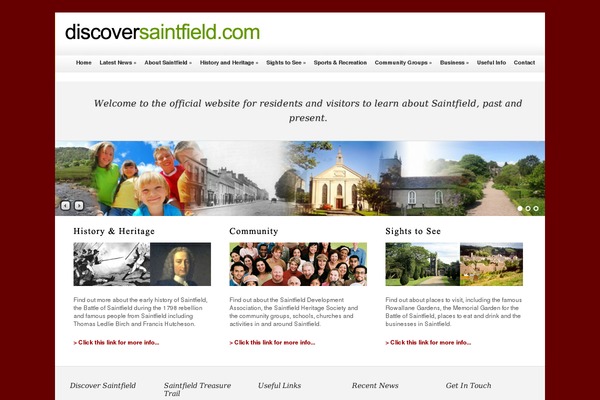 discoversaintfield.com site used Saintfield