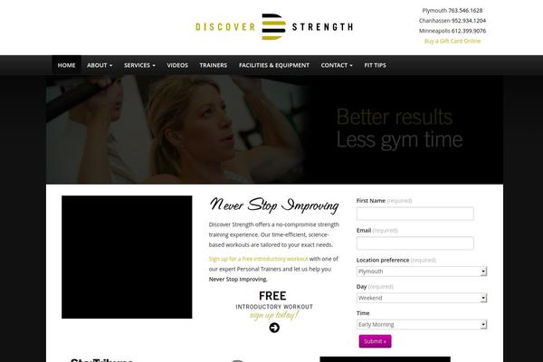discoverstrength.com site used Shoestrap-3-3.3.0
