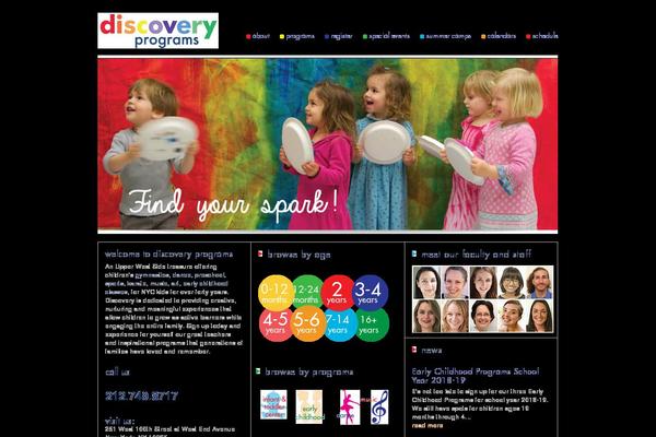 Discovery theme site design template sample