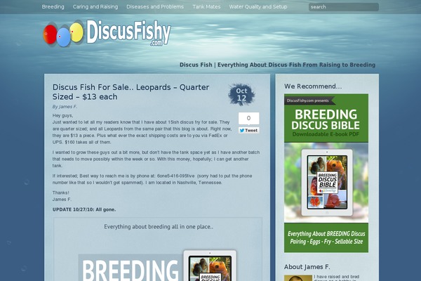 discusfishy.com site used Underwater