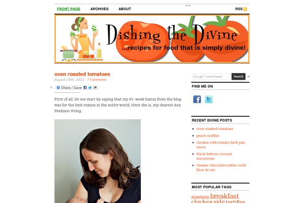 dishingthedivine.com site used Cutline