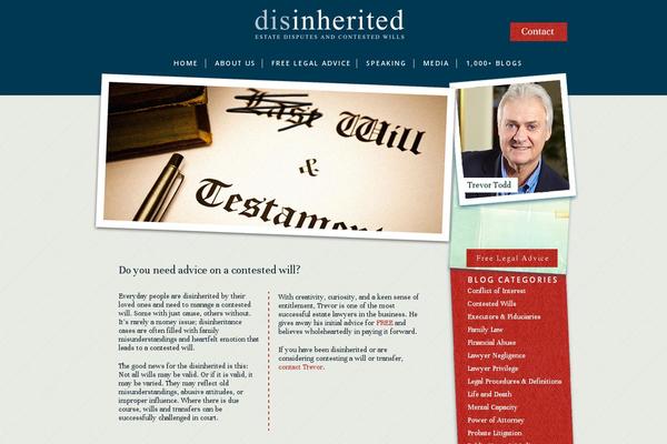 disinherited.com site used Disinherited